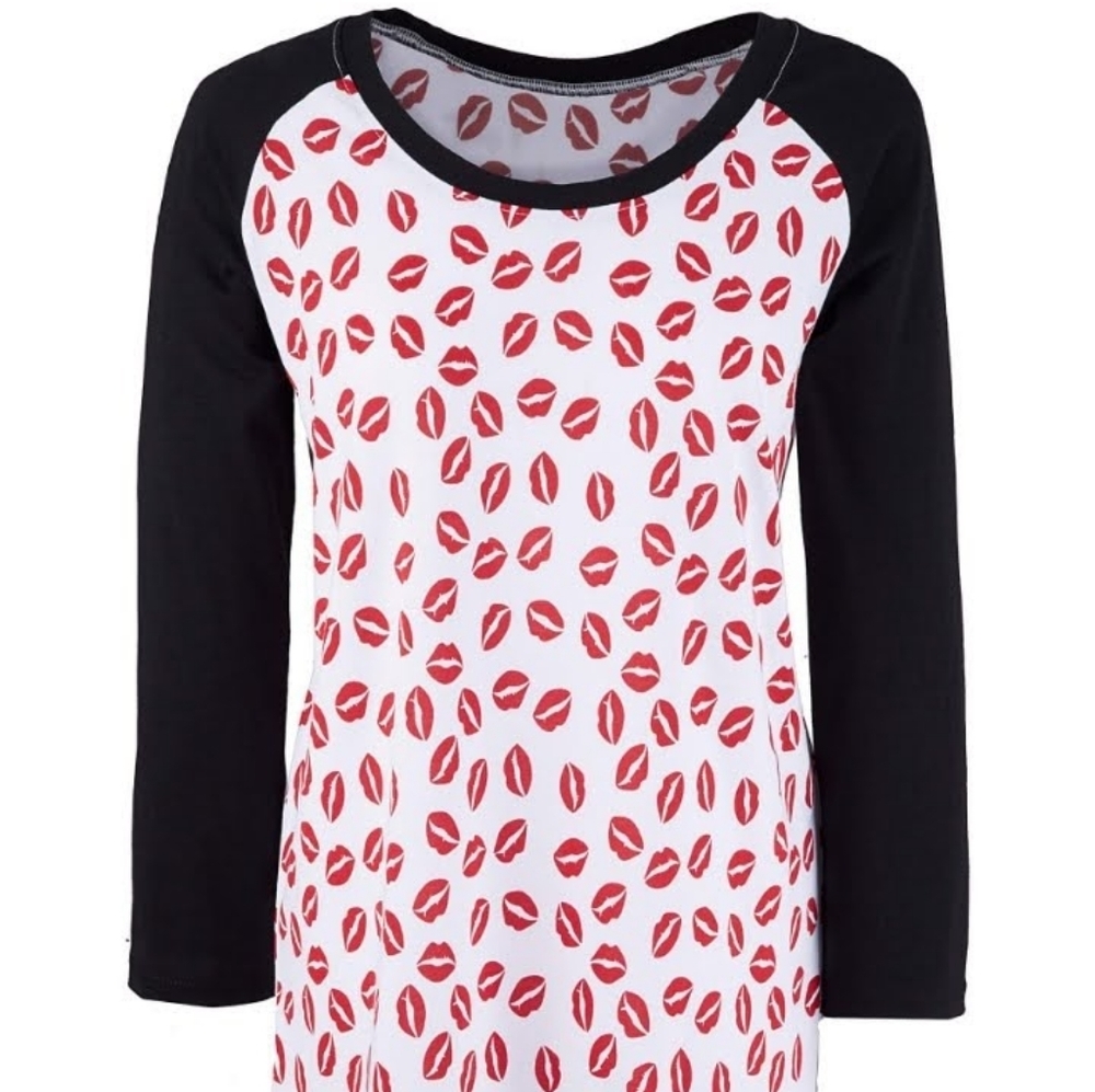 Simplybe Raglan tee shirt plus size